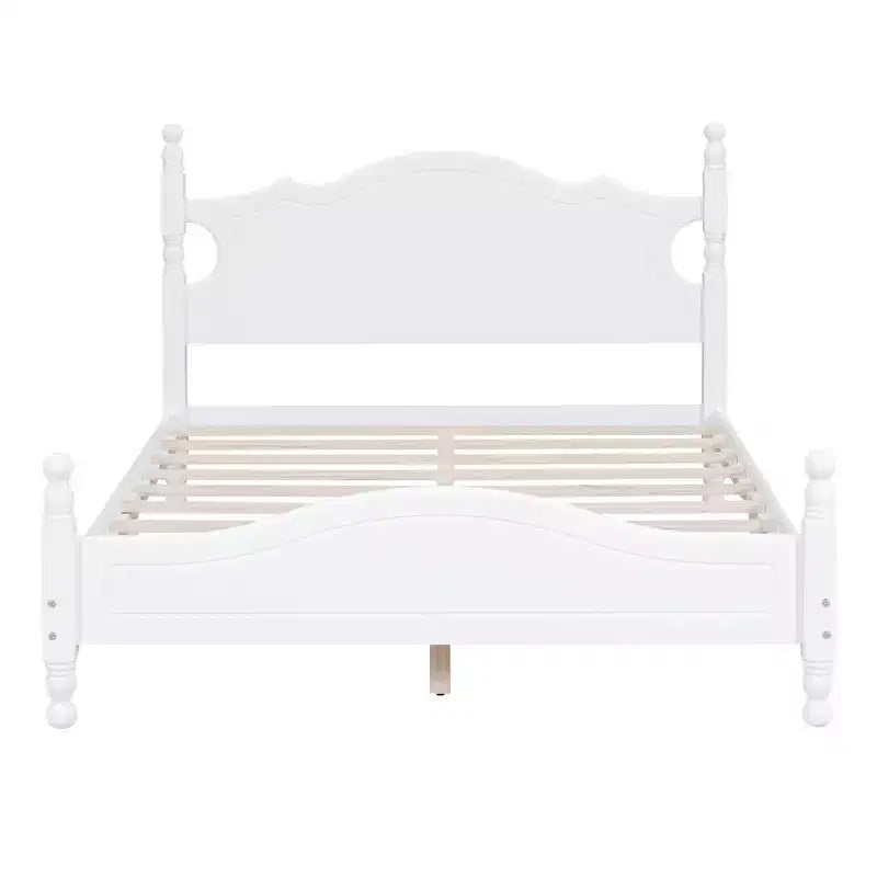 Cadre de lit plateforme en bois Queen Size Whisen, lit plateforme avec support à lattes en bois