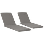 Coussins de chaise longue de patio d'extérieur tout temps Polytrends Fading Free - (Lot de 2)