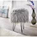 Patrice Faux Fur Stool - Buylateral