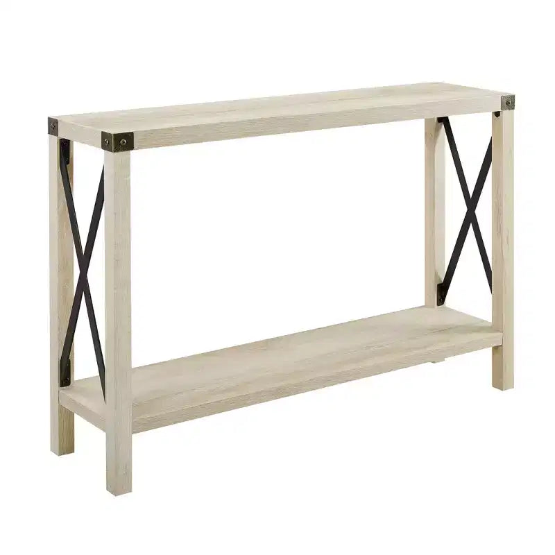 Table d'entrée avec cadre en X industriel rustique Sophie - Saracina Home