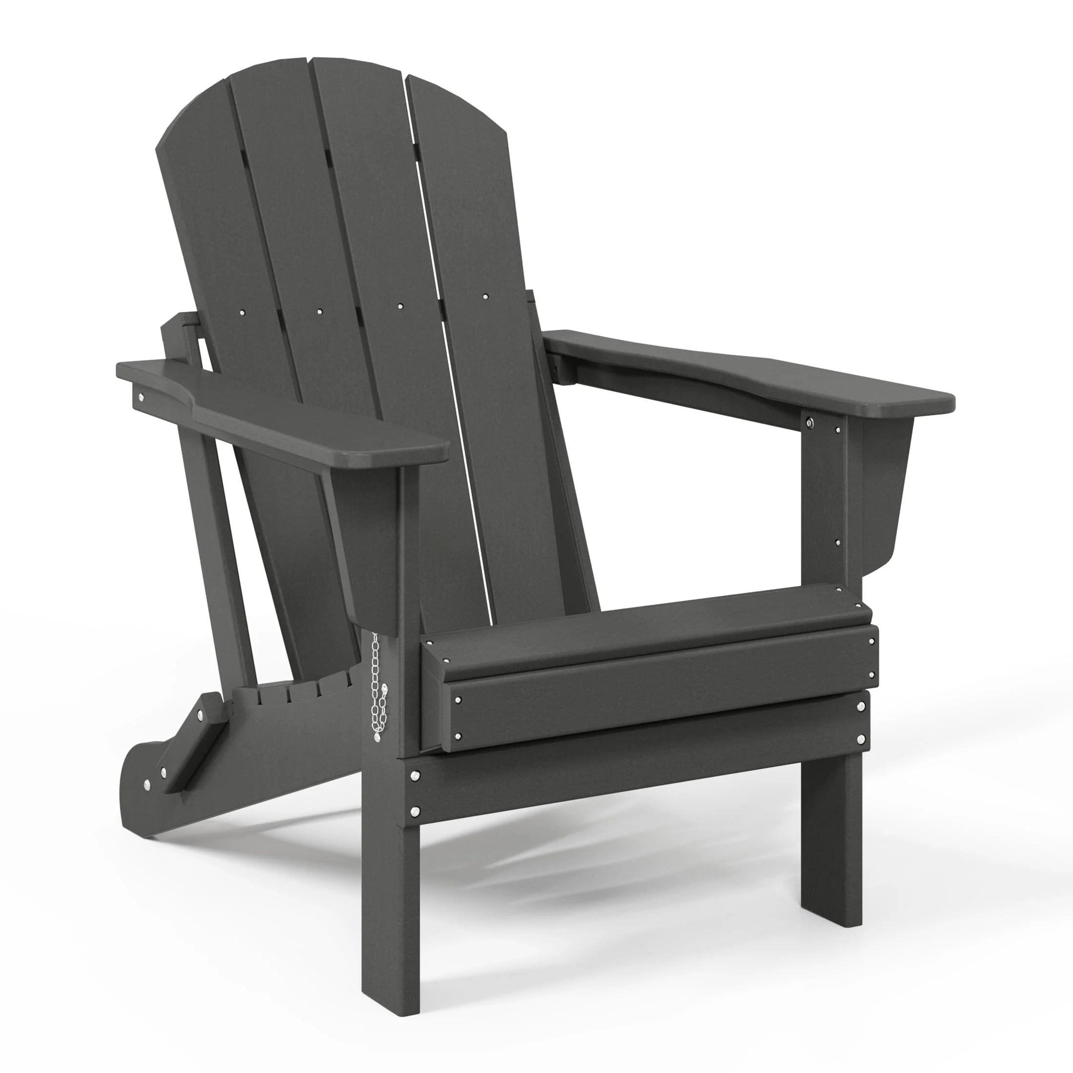 Chaise Adirondack pliante d'extérieur tout temps Polytrends Laguna résistante à la décoloration pour patio