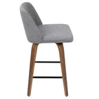 Ensemble de 2 tabourets de bar à hauteur de comptoir Toriano mi-siècle moderne - LumiSource