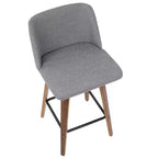 Ensemble de 2 tabourets de bar à hauteur de comptoir Toriano mi-siècle moderne - LumiSource