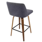 Ensemble de 2 tabourets de bar à hauteur de comptoir Toriano mi-siècle moderne - LumiSource