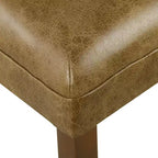 Tabouret de bar de 24 po de hauteur de comptoir de luxe en similicuir - HomePop