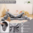 Canapé pour enfants 12 pièces, canapé de jeu modulaire pour enfants pour stimuler la créativité, canapé modulable, mobilier de chambre et de salle de jeux pour tout-petits, pour dormir et lire