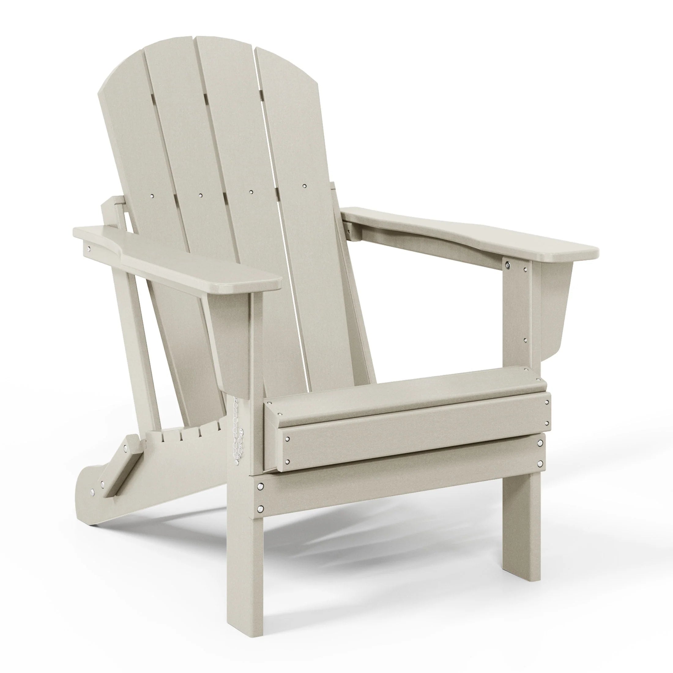 Chaise Adirondack pliante d'extérieur tout temps Polytrends Laguna résistante à la décoloration pour patio