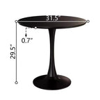 Table à manger ronde de 80 cm, petite table de cuisine avec pied central, table d'appoint de style Mid-Century ou table basse pour salon ou appartement - Panipeachy
