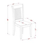 East West Furniture Ensemble de salle à manger 5 pièces - une table à manger ovale et 4 chaises solides, marron selle (options de type de siège)