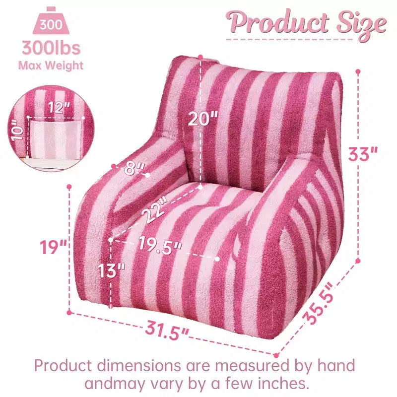 Poufs Okak pour adultes, canapé pouf avec rembourrage touffeté doux, chaise de sol avec poches latérales pour salon, chambre à coucher