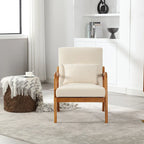 GDFStudio - Fauteuil d'appoint Olivia en velours avec cadre en bois massif et coussin confortable