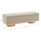 Banc de rangement Sunneva Boucle SAFAVIEH Couture - 61 po L x 20 po P x 19 po H - 61Lx20Px19H