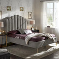 Lit plateforme tapissé de velours Art Déco Eggleston par iNSPIRE Q Bold