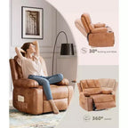Fauteuil inclinable manuel, canapé inclinable en cuir PU, fauteuil moderne et confortable pour chambre ou salon, fauteuil inclinable en cuir pour adultes