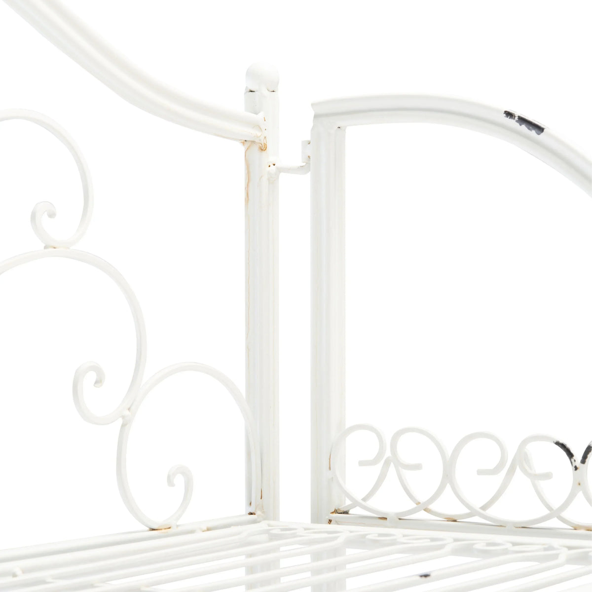 SAFAVIEH Bryn Étagère de boulanger d'extérieur victorienne en fer forgé à 4 niveaux - 63,5 cm l x 38,1 cm P x 160 cm H - 25L x 15P x 63H