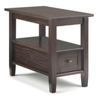 WYNDENHALL Norfolk Table d'appoint étroite de style transitionnel rectangulaire en bois massif, 35,5 cm de large – 35,5 cm de large
