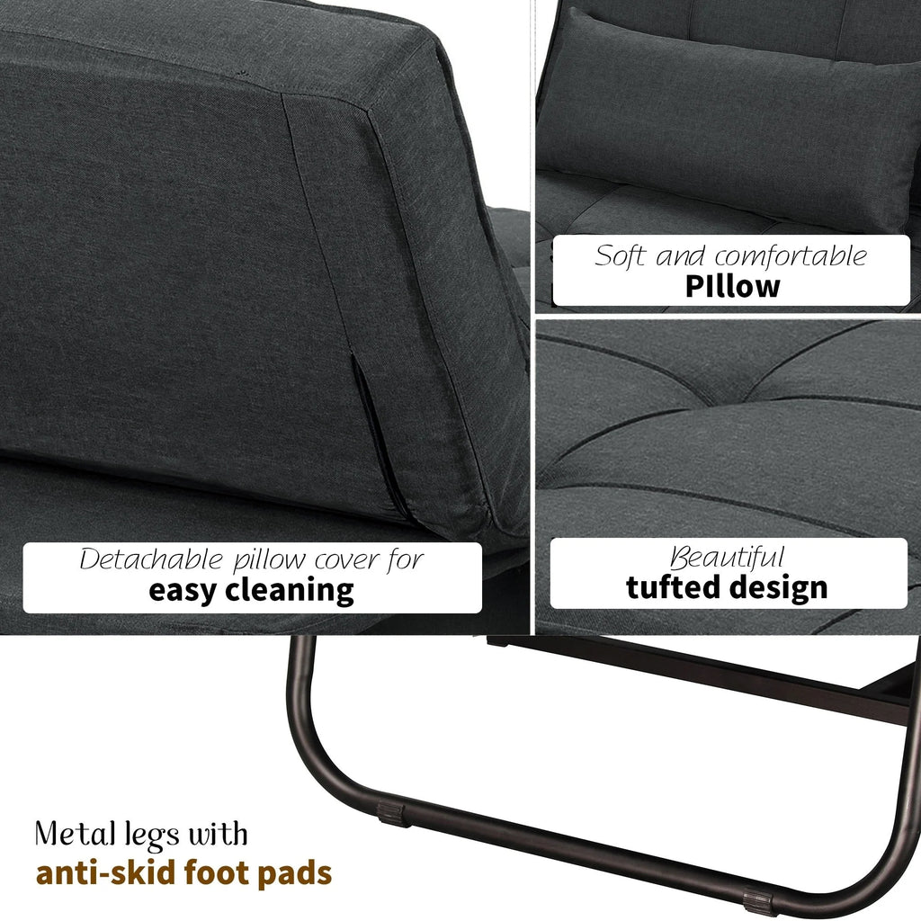 Canapé convertible Lit d'appoint Fauteuil-lit Canapé pliant Pouf Fauteuils inclinables pour le salon