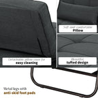 Canapé convertible Lit d'appoint Fauteuil-lit Canapé pliant Pouf Fauteuils inclinables pour le salon