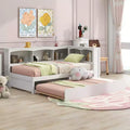 Lit de repos double Whisen Morden Design avec lit gigogne, armoires de rangement et ports USB