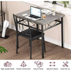 Ensemble de table à manger carrée Acekool pour 2, table de cuisine 3 pièces peu encombrante et chaises rembourrées, petit appartement