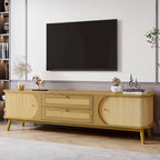 Meuble TV en rotin de style ferme moderne