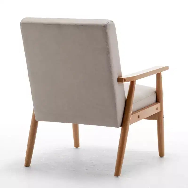Fauteuil d'appoint moderne TUYOHW, fauteuil de salon avec accoudoirs fuselés, cadre en bois massif, fauteuil rembourré en microfibre pour salon, bureau