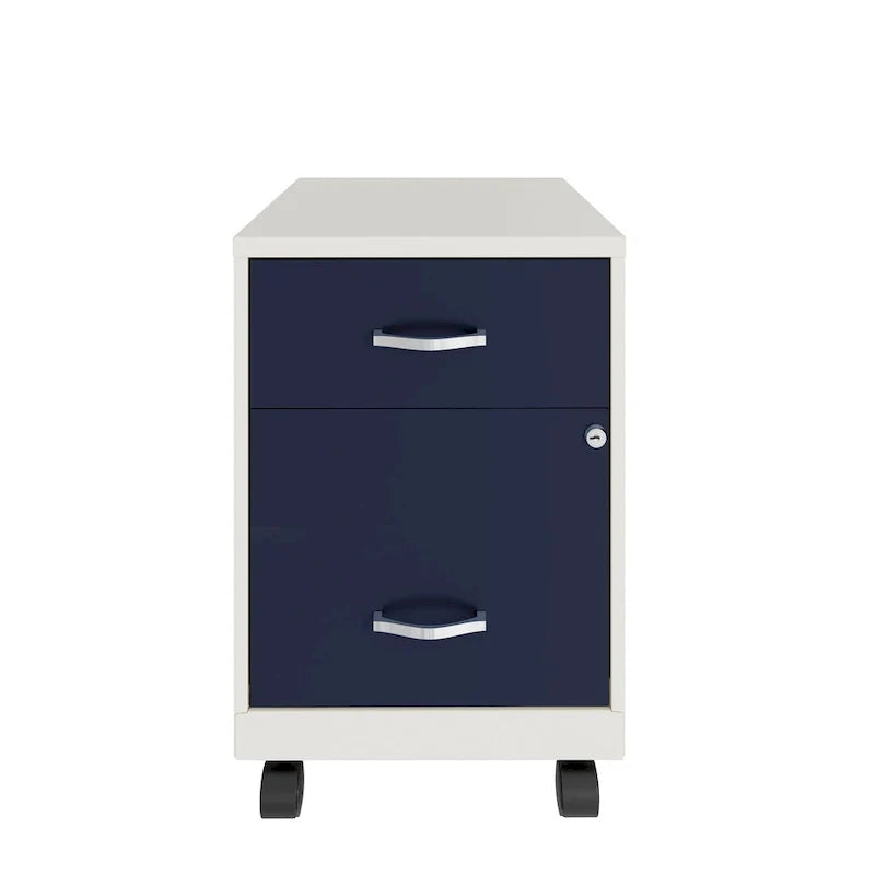 Classeur vertical mobile de 18 po de profondeur, 2 tiroirs, format lettre, avec tiroir à accessoires