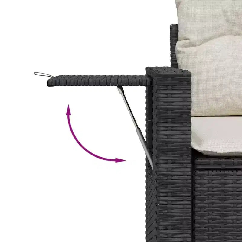 vidaXL Salon de jardin en acacia massif et polyester Naturel