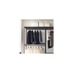 Système de placard HomeStock 77,7 po (H) x 143 po (L) en bois composite noir pour rangement universel avec bacs de rangement