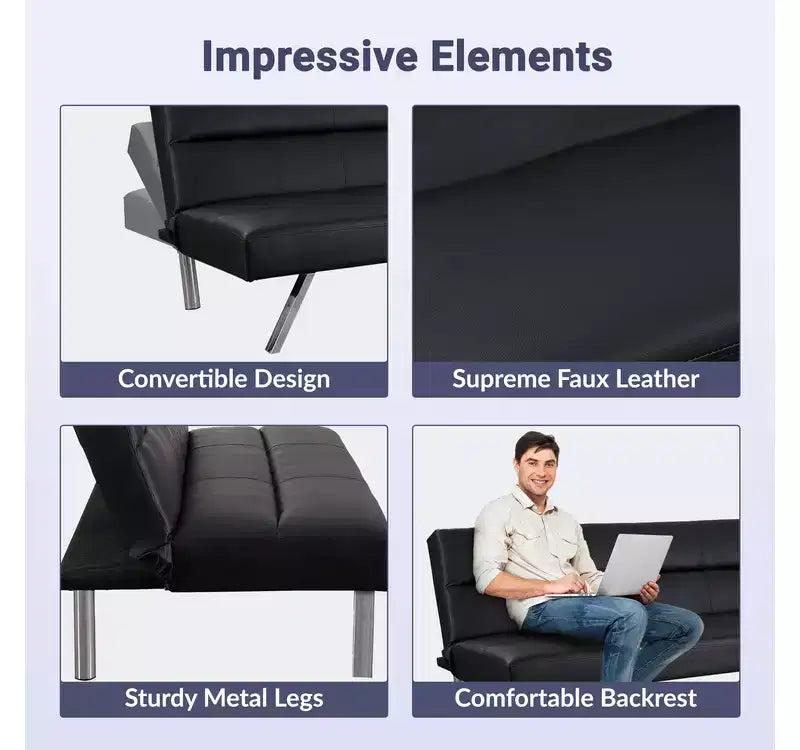 Canapé-lit pliable convertible moderne Home Imports Emporium pour chambre à coucher