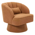 Fauteuil pivotant en velours à 360°, Fauteuil rond moelleux avec assise large et rembourrée, Doux et rembourré pour salon, chambre ou bureau
