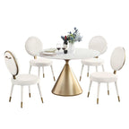 Ensemble de table et de chaises de salle à manger rondes Morden Fort Modern Luxury 5 pièces