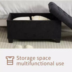 Banc de rangement ottoman TUYOHW avec pieds, 40,6 x 76,2 x 40,9 cm, pour salon, chambre et entrée