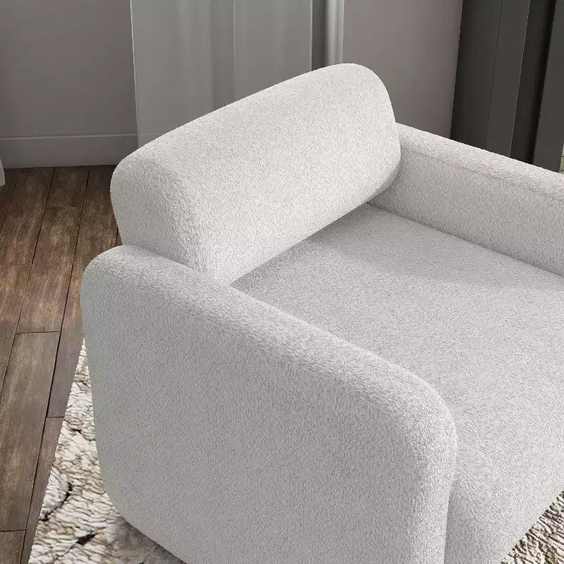 HOMES: Inside + Out Fauteuil d'appoint moderne Sanddrift en bouclette