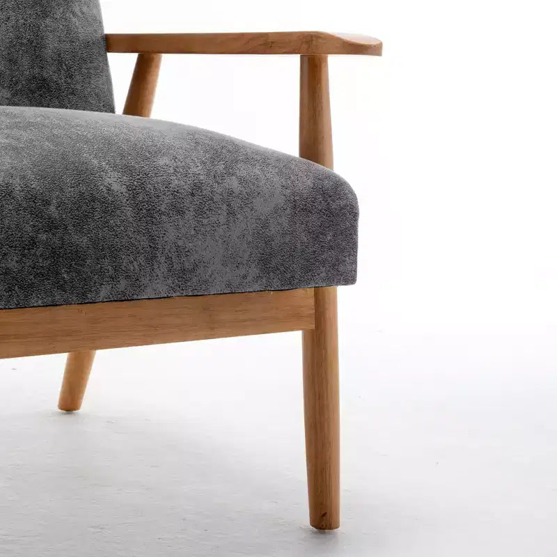 Fauteuil d'appoint moderne TUYOHW, fauteuil de salon avec accoudoirs fuselés, cadre en bois massif, fauteuil rembourré en microfibre pour salon, bureau