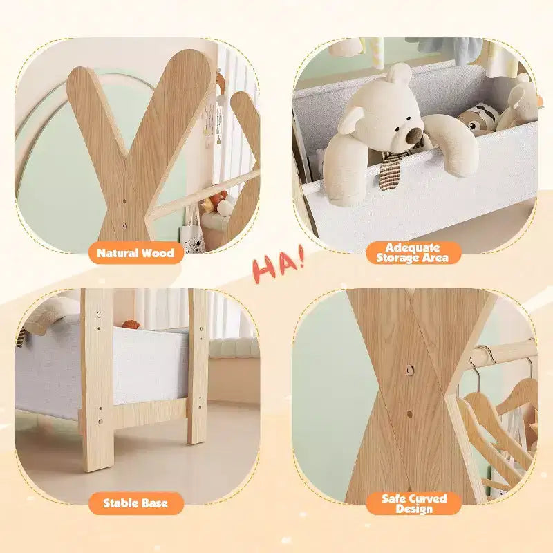 BALHAM TRADE - Portant pour vêtements d'enfant, fille, organisateur de déguisements, une seule tringle avec suspension