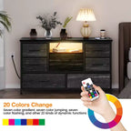 Commode à 8 tiroirs pour chambre à coucher, commode avec bacs en tissu, meuble TV pour téléviseurs jusqu'à 55 pouces, commode de rangement en tissu pour couloir