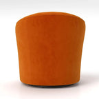 Fauteuil baril pivotant à 360 degrés SEYNAR moderne en velours avec dossier capitonné, lot de 2