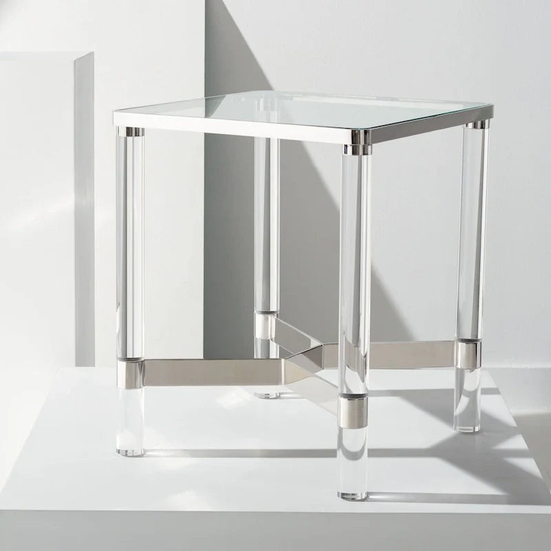 Table d'appoint en acrylique - 50,8 cm (L) x 50,8 cm (P) x 61 cm (H)