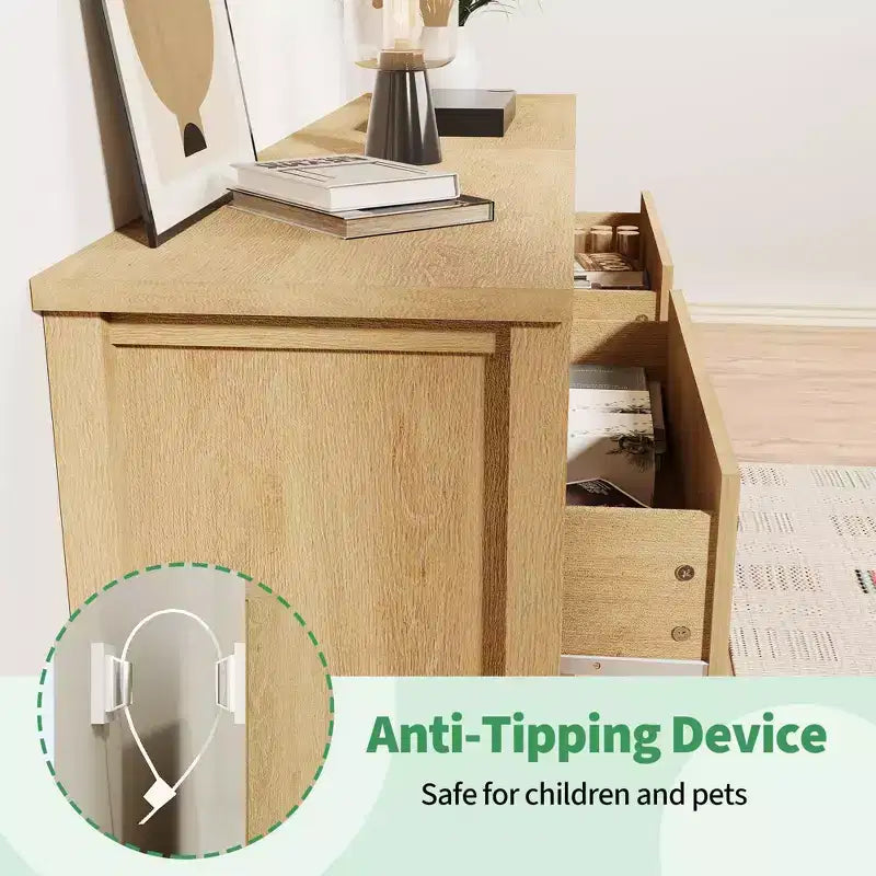 Coolmee Commode Haute 5 Tiroirs pour Chambre, Commode Cannelée de 80 cm de Large, Armoire de Rangement en Bois Moderne pour Chambre d'Enfant, Couloir, Salon
