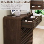 Commode haute SOLACE FURNITURE à 6 tiroirs, commodes avec grille et design incurvé