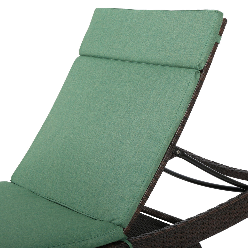 Ensemble de coussins d'extérieur Salem pour chaise longue - Coussins uniquement (lot de 2) par Christopher Knight Home - 79,25L x 27,50W x 1,50H