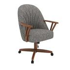 Chaise de salle à manger Chromcraft Cliff Caster, finition noyer