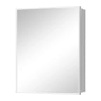 Armoire à pharmacie Elise avec miroir, armoire de salle de bain à montage en surface ou encastré, étagères réglables en verre trempé, réversible