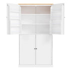 Garde-manger de cuisine autoportant avec 2 tiroirs, meuble de rangement avec 8 étagères de porte, armoires avec 2 étagères réglables