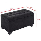 Banc de rangement ottoman TUYOHW avec pieds, 40,6 x 76,2 x 40,9 cm, pour salon, chambre et entrée