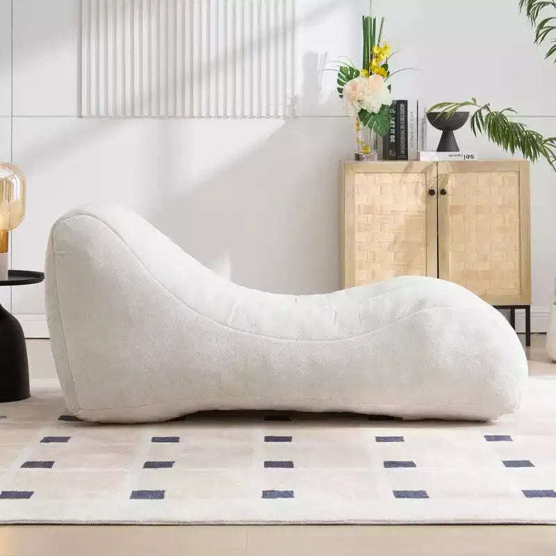 Pouf Okak de 150 cm, fauteuil pouf lounge épousant les courbes du corps avec éponge haute élasticité, canapé de sol léger pour salon, chambre