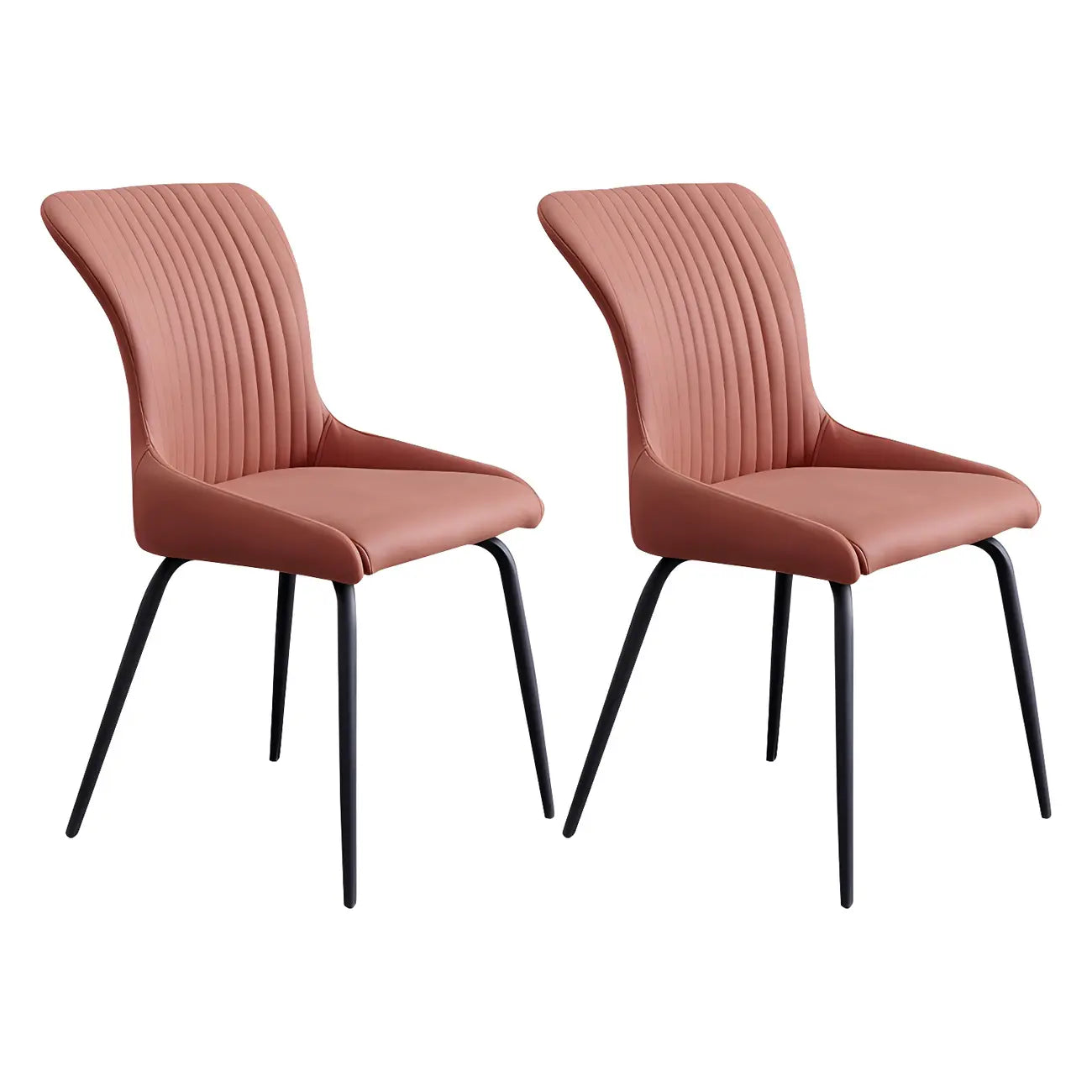Chaises de salle à manger sans accoudoirs gris foncé industrielles