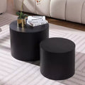 Ensemble de 2 tables basses rondes, aucun assemblage requis, pour salon, bureau, chambre