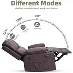 Fauteuil inclinable manuel, canapé inclinable en cuir PU, fauteuil moderne et confortable pour chambre ou salon, fauteuil inclinable en cuir pour adultes